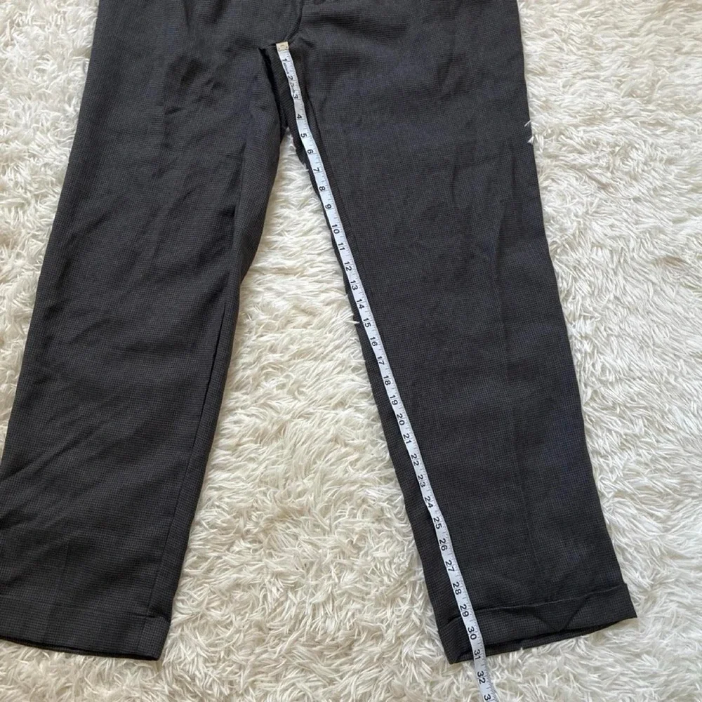 Vintage Retro 80s Prep Ralph Lauren grey straight wide leg pants size 36W x 32L